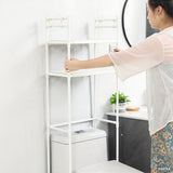 INSMART Over The Toilet Storage Shelf for Bathroom,3-Tier Freestanding Bathroom Organizer with 4-Hooks,H-Shape Frame,Extra Thick Carbon Steel,Space-Saving & Rustproof,White