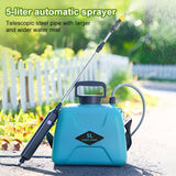 INSMART 1.35 Gal Battery Powered Sprayer, USB Rechargeable Handle, 3 Adjustable Nozzles & Shoulder Strap, Portable Electric Garden Sprayer for Lawn,Plants & Cleaning