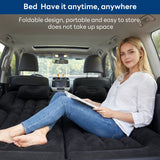 INSMART Car Mattress, Inflatable Travel Bed, Outdoor Camping Back Seat Air Mattress with Pump & 2 Pillows, Blow up Air Mat Bed for SUV, RV, Truck, Home