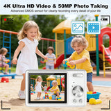 INSMART 4K Digital Camera, 96MP FHD 1080P Point and Shoot Cameras with 64GB TF Card, 2.4" Screen 16X Zoom, 4 Filter Modes, Portable Compact Vlogging Camera for Kids, Teens, Adults, Beginners, Selfies