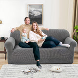 INSMART Waterproof Sofa Cover,Non-Slip Couch Cover with Elastic for Kids Dogs Cats Pets,Dark Gray,3-Seater,72In - 92In Sofa Cover for Home