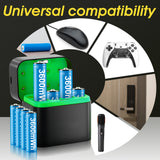 Pecham Rechargeable Lithium AA Batteries with Fast Charger, 8 Pcs 3600mWh 1.5V Double A Batteries, AA Rechargeable Li-ion Batteries with 2000+ Cycle Times for Camera, RC Toys