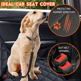 Pecham Pet Dog Car Seat Cover for Back Seat, Waterproof Back Seat Covers with Safety Straps, Universal Non-Slip Protector Cover for Small & Large Dogs, Cars, Trucks, SUVs
