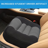INSMART Car Booster Seat Cushion for Car,Office,Home Chair - Thickened Height Increasing Anti-Slip Mat/Seat Pad, Breathable Mesh Memory Foam Design,Black-Gray - Perfect for Adults and Teens