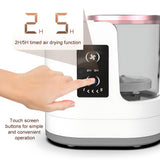 INSMART 2-in-1 Electric Makeup Brush Cleaner & Dryer with Dual-Direction Cleaning, 2H/5H Timer, Detachable Wash Tank, Touch Control, and 5-Min Quick Wash