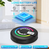 INSMART Portable CD Player with Bluetooth, 2000mAh Rechargeable, LCD Display, Personal CD Player with Stereo Speakers for Car, Home, Travel