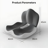 IBTORO Ergonomic Seat Cushion with Lumbar Support – 2-in-1 Memory Foam Chair Pad for Posture Support & Comfort, Non-Slip Design for Office, Car, Wheelchair – 11.81" W x 16.54" D x 17.72" H