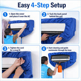 IBTORO Mini Split Cleaning Kit, 13pcs Waterproof AC Wash Bag with Support Panels for 1-2P Wall Unit