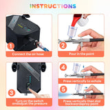 INSMART 30 PSI Airbrush Kit with Compressor, 0.2/0.5mm Nozzles & Cleaning Set, Air Brush for Painting, Cake Decorating, Nail Art & Makeup