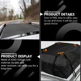 Pecham Car Rooftop Cargo Carrier Bag, 16 Cubic Feet 100% Waterproof Heavy Duty 600D Car Roof Bag for All