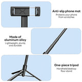 INSMART 85" Phone Tripod, Anti-Shake Extendable Selfie Stick with Wireless Remote & Fill Light, Smartphone & GoPro Mount, Portable Cell Phone Stand for iPhone Android