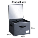 INSMART Shoe Storage Boxes 2-Pack,12-Slot Shoe Organizer for Closet,Foldable Dustproof & Waterproof Shoe Bins w/Clear Top & Reinforced Handles,Fits 16-24 Pairs,Gray