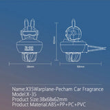 Pecham Car Air Freshener Diffuser Vent Clips, Reusable Aroma Automobile Diffuser, Car Freshener Vent Clip