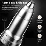 INSMART 2-in-1 Electric Eyebrow Trimmer & Eyelash Curler with Auto Soft Light, 20s Fast Heating, Type-C Fast Charging for Women, Black