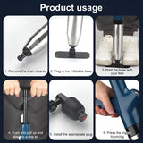 INSMART Air Toilet Plunger,High-Pressure Air Drain Blaster (4.4lbs Force) with 4 Nozzles,Real-Time Pressure Gauge,Unclog Toilets,Sinks,Showers Fast