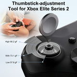 Pecham 17-in-1 Metal Replacement Parts Fit for Xbox One Elite Series 2 Controller, Thumbsticks Back Paddles Accessories for Xbox Elite Series 2/Series 2 Core Controller - Silver