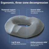 INSMART Donut Pillow Hemorrhoid Seat,Donut Pillow for Tailbone Pain Cool Gel Memory Foam Donut Seat Office Chair, Wheelchair Back, Bed Sores, Prostate, Coccyx, Hemorrhoid, Sciatica Pain Relief（Grey）