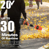 Pecham Cordless Leaf Blower 21V, 320CFM 150MPH High Speed Foldable Air Leaf Cleaner, Electric Leaf Blower with 3000mAh Battery for Lawn Care, Garden, Patio, Home, Yards