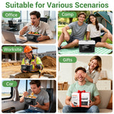 INSMART 6.3-Cup Cordless Electric Lunch Box for Adults, Heated Lunch Box for Men with Scheduled Heating, Portable Car Food Warmer with Utensils, Two-Tier Bag,Dishwasher Safe,Removable Divider（Black）