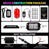 Pecham 12 Pods LED Rock Lights for Trucks, RGB LED Neon Lights Kit with APP Control Music Mode, Waterproof Multicolor Underglow Lights for Car, ATV, UTV, SUV, Truck