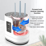 INSMART 2-in-1 Electric Makeup Brush Cleaner & Dryer with Dual-Direction Cleaning, 2H/5H Timer, Detachable Wash Tank, Touch Control, and 5-Min Quick Wash