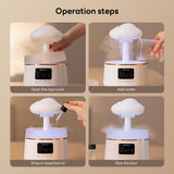 INSMART Raindrop White Noise Humidifier with Bluetooth Speaker,13.5oz Top Fill Cool Mist Essential Oil Diffuser, 3-Level Mood Night Light & Timer, for Bedroom, Nursery, Office