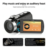 INSMART 4K Camcorder, 64MP UHD Video Camera, 28X Zoom Vlogging Camera with 3" Flip Screen, Built-in Microphone & 32GB SD Card, Digital Video Camera for Youtube & Family Recording