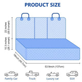 Pecham Pet Dog Car Seat Cover for Back Seat, Waterproof Back Seat Covers with Safety Straps, Universal Non-Slip Protector Cover for Small & Large Dogs, Cars, Trucks, SUVs