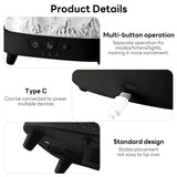 INSMART Humidifier for Room,200ml Ultrasonic Aromatherapy Machine with 7-Color Flame,Remote,3-Speed Timer,Starry Sky Pattern,Quiet,BPA Free,for Home Office Bedroom