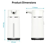 INSMART Automatic Soap Dispenser, 14.2oz/420ml Electric Touchless Foam Sensor Soap Dispenser, USB Rechargeable, Suitable for Bathroom and Kitchens, Wall-Mounted
