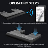 INSMART Wireless Page Turner Pedal, Bluetooth Hands-Free Foot Switch for iPad, Tablet, Phone, Music Score & Teleprompter