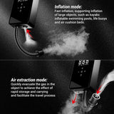 Pecham Cordless Portable Tire Inflator, 150 PSI Digital Tire Pressure Gauge, Air Compressor for Car Tires with Automatic Shutoff, Emergency LED Light, Compact Automotive Pump