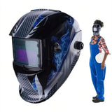 PECHAM Solar-Powered Welding Helmet Auto Darkening, Universal Welding Helmet with 4 Sensor, Sensitivity & Delay Settings for Mig Tig Arc Welder