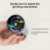 INSMART Electric Salt and Pepper Grinder Set,2 PCS Adjustable Coarseness Mill Grinders for Kitchen Camping BBQ,USB Rechargeable,Black