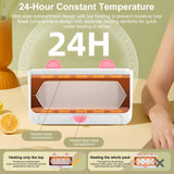 INSMART Baby Wipe Warmer, Baby Wipe Dispenser Box with Spring Design, 4 Modes Temperature, Dual Heating Chambers for Diaper, Facial Mask