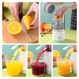 INSMART Small Electric Citrus Juicer Machines,Portable Automatic Citrus Juicer Machines with USB,for Making Fresh Orange Juice,Lemons,Kiwi Fruit,and Grapefruit(White)