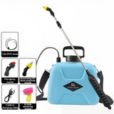 INSMART 1.35 Gal Battery Powered Sprayer, USB Rechargeable Handle, 3 Adjustable Nozzles & Shoulder Strap, Portable Electric Garden Sprayer for Lawn,Plants & Cleaning