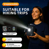 INSMART Camping Shower, Portable Outdoor Shower with LED Lights & Foldable Bucket & Spry Gun Head, 6000mAh Rechargeable Camp Shower Pump for Beach, Hiking, Pet Cleaning, Car Washing, Surf