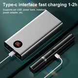 INSMART 2-in-1 Electric Eyebrow Trimmer & Eyelash Curler with Auto Soft Light, 20s Fast Heating, Type-C Fast Charging for Women, Black