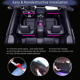 Pecham Multi-Color Car Interior Lights, 12.6 in LED Car Interior Lights Strip with App Control, Universal RGB Bluetooth Sound-Responsive Interior Lights for Cars, SUVs