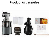 INSMART Cold Press Juicer for Home Use,Masticating Juicer with 3.6" Wide Feed Chute,300w Slow Juicer Machines,High Juice Yield,Quiet, Easy to Clean for Whole Vegetables & Fruits(27 fl oz,Black)