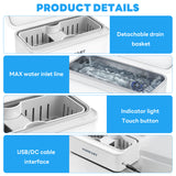 IBTORO Ultrasonic Jewelry Cleaner, 45kHz Gentle 360° Cleaning with 450ml Stainless Steel Tank, Quiet & Portable for Jewelry, Glasses, Retainer, Dentures
