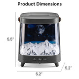 INSMART Humidifier for Room,200ml Ultrasonic Aromatherapy Machine with 7-Color Flame,Remote,3-Speed Timer,Starry Sky Pattern,Quiet,BPA Free,for Home Office Bedroom