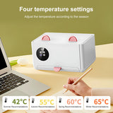 INSMART Baby Wipe Warmer, Baby Wipe Dispenser Box with Spring Design, 4 Modes Temperature, Dual Heating Chambers for Diaper, Facial Mask