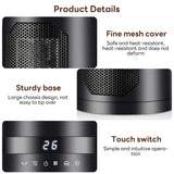 INSMART Space Heaters for Home,Portable Electric Heater with Remote,2000W PTC,12H Timer,3 Mode for Office Bedroom Home