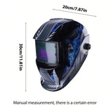 PECHAM Solar-Powered Welding Helmet Auto Darkening, Universal Welding Helmet with 4 Sensor, Sensitivity & Delay Settings for Mig Tig Arc Welder