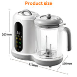 INSMART Baby Food Maker Steamer and Blender,One Step Baby Food Processor Steamer Puree Blender,Touch Screen Control,for Fruit,Vegetable,Meat,BPA-Free,450W,2-14oz,White