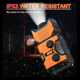 NOAA Weather Radio, Pecham FM AM SW Emergency Solar Hand Crank Radio, Portable Emergency Radio with 2000mAh Power Bank, SOS Alarm, LED Flashlight for Camping, Hiking, Traveling