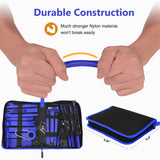 Pecham 330Pcs Trim Removal Tool, Auto Removal Set for Car Panel Dashboard Radio Puller Tool Plastic Pry Tools Clip Pliers/Fastener Pry Tool with Storage Bag - Blue