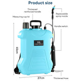 INSMART 13L/3.4Gal Electric Garden Sprayer,Upgrade Battery Powered Garden Sprayer with USB Rechargeable Handle Retractable Wand 3 Adjustable Nozzles & Shoulder Strap for Yard Lawn & Garden